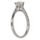 9ct White Gold 0.75ct Brilliant Cut Diamond Solitaire Ring