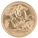 1909 Edward VII Large Head UK Half Sovereign Coin