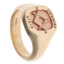 9ct Yellow Gold Cockburn A.L.F Masonic Signet Ring