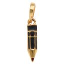 22ct Yellow Gold Enamelled Pencil Pendant