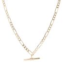 9ct Yellow Gold Figaro T-Bar Chain 24"