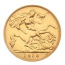 1910 George V Large Head UK Half Sovereign Coin