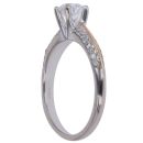 18ct White and Rose Gold 0.70ct Diamond Solitaire Ring