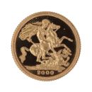 2000 Elizabeth II Fourth Portrait UK Half Sovereign Coin