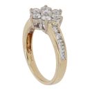 18ct Yellow Gold 1.00ct Brilliant Cut Diamond Cluster Ring