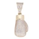 9ct Yellow Gold Cubic Zirconia Boxing Glove Pendant