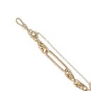 9ct Yellow Gold Bar Link Fancy Bracelet 8"