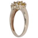 9ct Yellow Gold Yellow Sapphire Cluster Ring