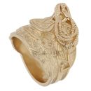 9ct Yellow Gold Patterned Saddle Ring