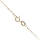 9ct Yellow Gold Sapphire Drop Pendant and Chain 20"