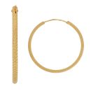 22ct Yellow Gold Dot Grain Hoop Earrings