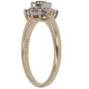 18ct Yellow Gold 0.25ct Diamond and Sapphire Cluster Ring