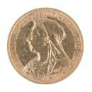 1895 Victoria Old Head UK Half Sovereign Coin
