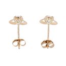 9ct Yellow Gold Cubic Zirconia Heart Stud Earrings