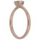 18ct Rose Gold 0.45ct Emerald Cut Lab Grown Diamond Solitaire Twist Ring