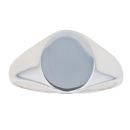 Sterling Silver Oval Signet Ring By Icesia