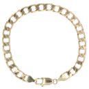 9ct Yellow Gold Square Curb Bracelet 7.5"