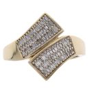 9ct Yellow Gold 0.60ct Baguette Cut Diamond Fancy Ring