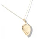 9ct Yellow Gold Heart Locket And 16" Chain