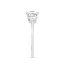 9ct White Gold 1.00ct Lab Grown Diamond Trilogy Ring