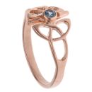 9ct Rose Gold Blue Stone Fancy Clogau Ring