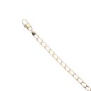 9ct Yellow Gold Square Curb Bracelet 7.5"