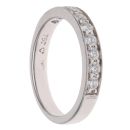 18ct White Gold 0.50ct Brilliant Cut Diamond Half Eternity Ring
