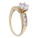 9ct Yellow Gold Cubic Zirconia Solitaire Ring