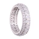 18ct White Gold Cubic Zirconia Three Stone Ring