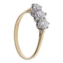 18ct Yellow Gold 1.00ct Brilliant Cut Diamond Trilogy Ring
