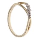 9ct Yellow Gold 0.10ct Brilliant Cut Diamond Crossover Ring