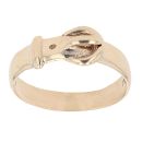 9ct Yellow Gold Plain Buckle Ring