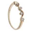 9ct Yellow Gold 0.25ct Brilliant Cut Diamond Five Stone Fancy Ring