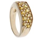 9ct Yellow Gold Citrine Cluster Signet Ring