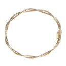 9ct Yellow Gold Crossover Hinged Bangle