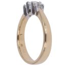 18ct Yellow Gold 0.35ct Diamond Trilogy Ring