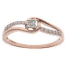 9ct Rose Gold 0.15ct Brilliant Cut Diamond Solitaire Ring
