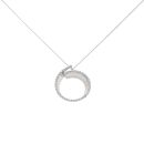18ct White Gold 0.34ct Brilliant Cut Diamond Circle Pendant And Chain 18"