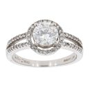18ct White Gold 1.30ct Diamond Cluster Ring