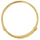 22ct Yellow Gold Diamond Cut Patterned Bangle