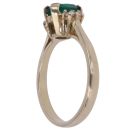 9ct Yellow Gold Cubic Zirconia and Chalcedony Ring