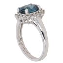 18ct White Gold 0.41ct Brilliant Cut Diamond and Sapphire Cluster Ring