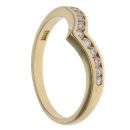 18ct Yellow Gold 0.20ct Brilliant Cut Diamond Wishbone Ring