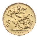 1914 George V Large Head UK Half Sovereign Coin