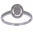9ct White Gold 0.20ct Brilliant Cut Diamond Cluster Ring