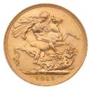 1915 George V Large Head UK Full Sovereign Coin