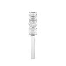 Silver Platinum Plated 1.15ct Mixed Shape Lab Grown Diamond Eternity Ring