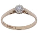 9ct Yellow Gold 0.15ct Brilliant Cut Diamond Solitaire Ring