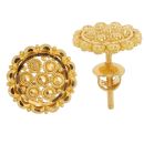 22ct Yellow Gold Cluster Stud Earrings