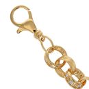 Sterling Silver Gold Plated Cubic Zirconia Belcher Bracelet 8.5"